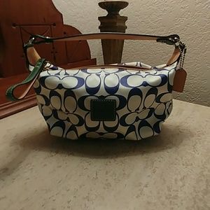 Coach White and Blue handbag